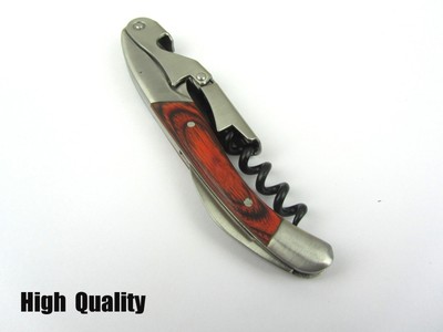 Wood Handle / Stainless Corkscrew Double Hinge ...