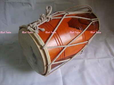 BUY DHOLAK DRUM~ROPE TUNED~DHOLKI~DHOL~USE IN BHAJAN~KIRTAN~YOGA~BAJAN
