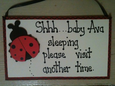 baby sleeping Doorknob Hanger monkey brown country cuties crafts