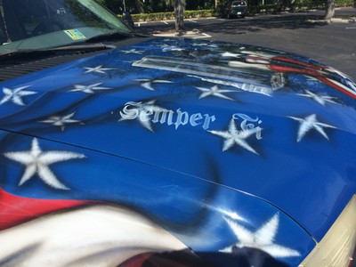 2000 Ford F250 Truck Custom Paint W/ Captain America Flag ... 2000 Ford F250 Truck Custom Paint W/ Captain America Flag ...