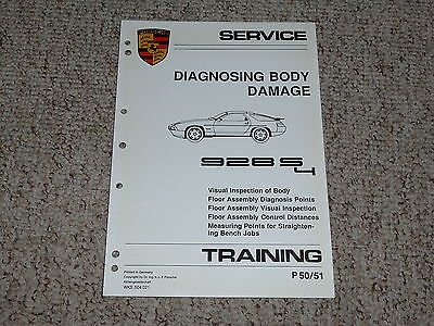 1987 Porsche 928S4 928 S4 Body Damage Shop Service Repair Manual 1988 1989