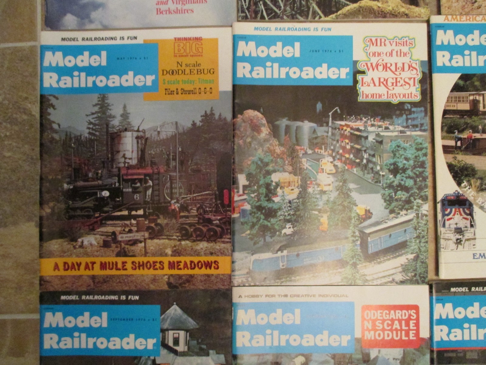 Model Railroader Railroad Trains Magazine complete year 1976