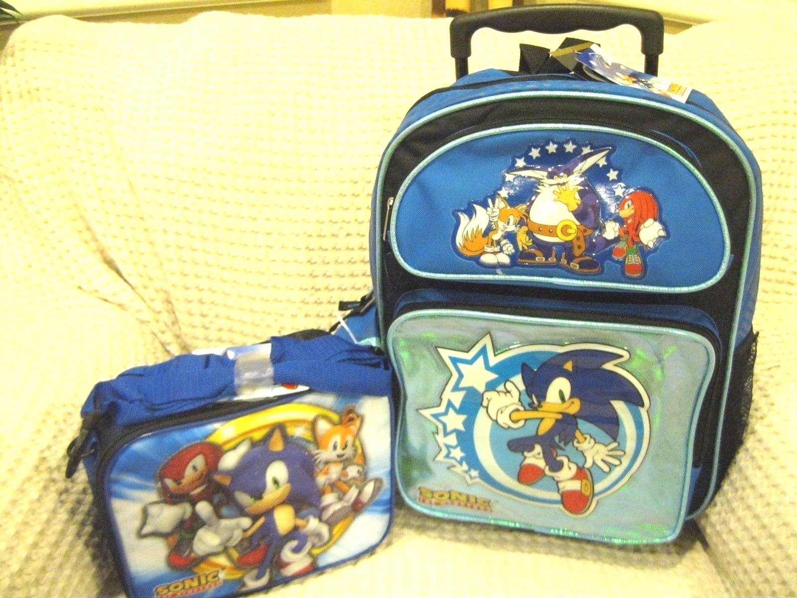sonic bookbag and lunch box