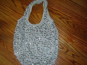 ... SPARKLE-SEQUIN-BLING-KNIT-HANDBAG-PURSE-SHOULDER-HOBO-SLING-BAG-PURSE