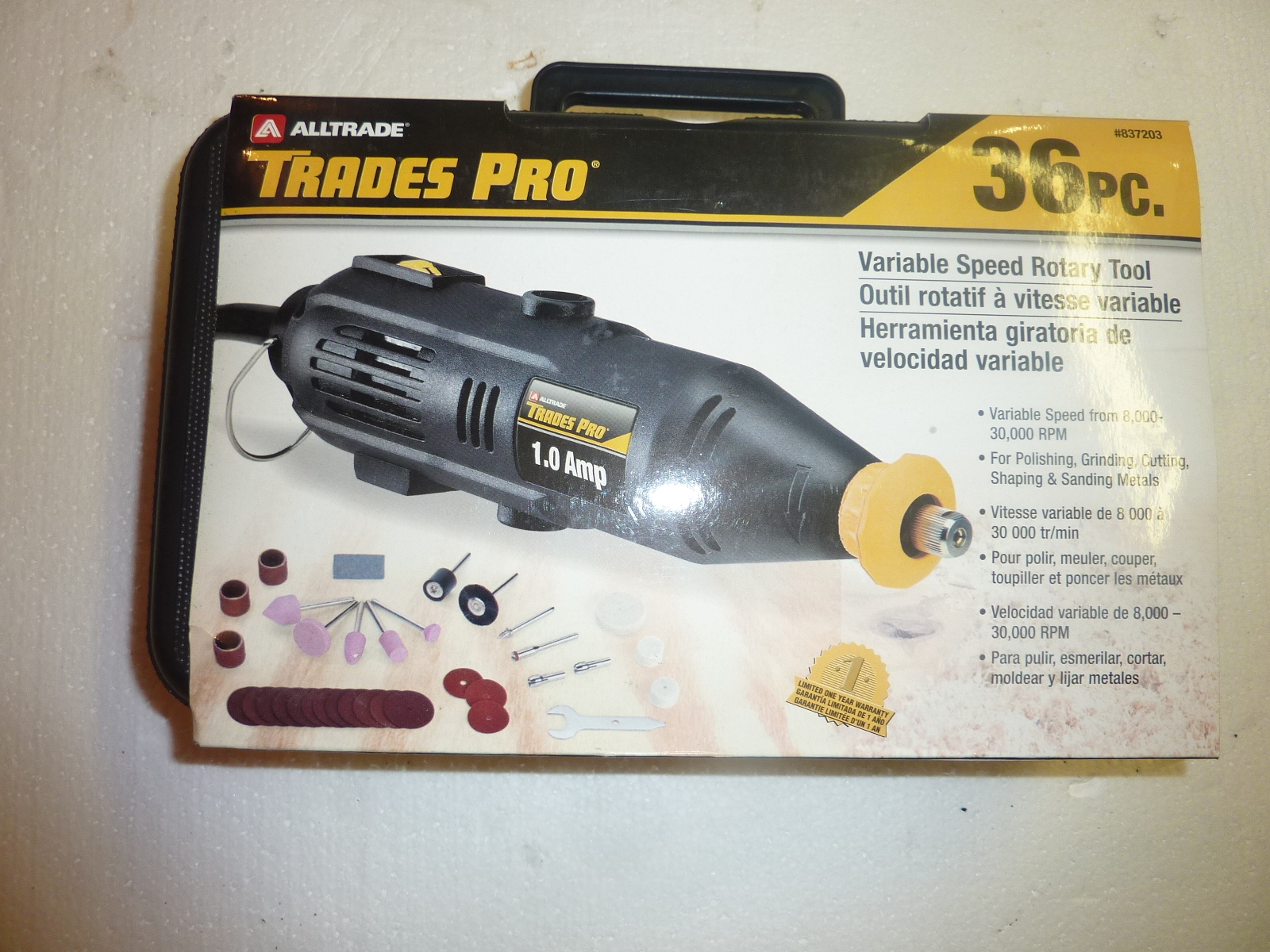 New! New! Alltrade Trades Pro 36 pc Variable Speed Rotary Tool