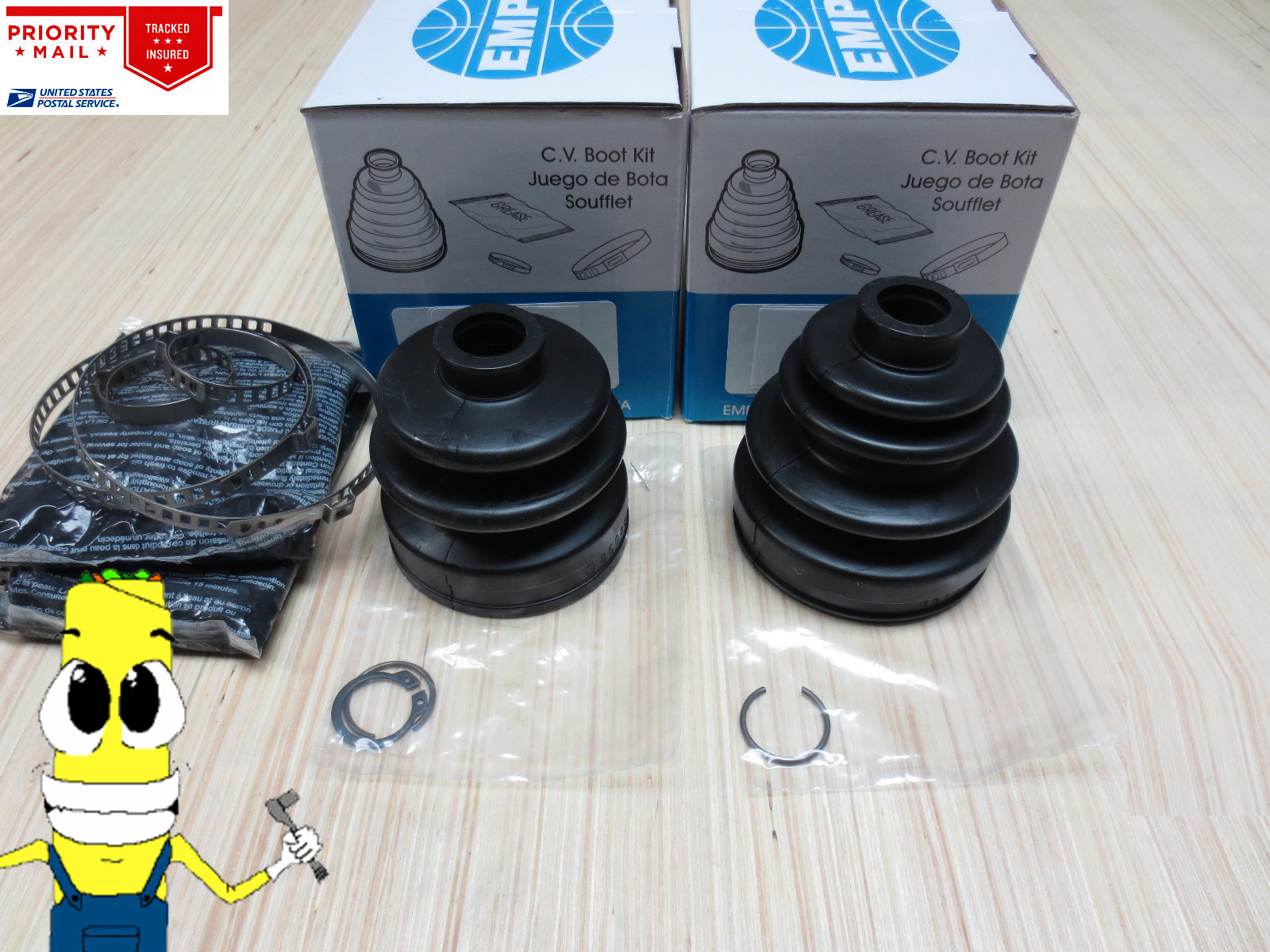 Rear Inner & Outer CV Axle Boot Kit For Honda Civic Wagon AWD / 4wd