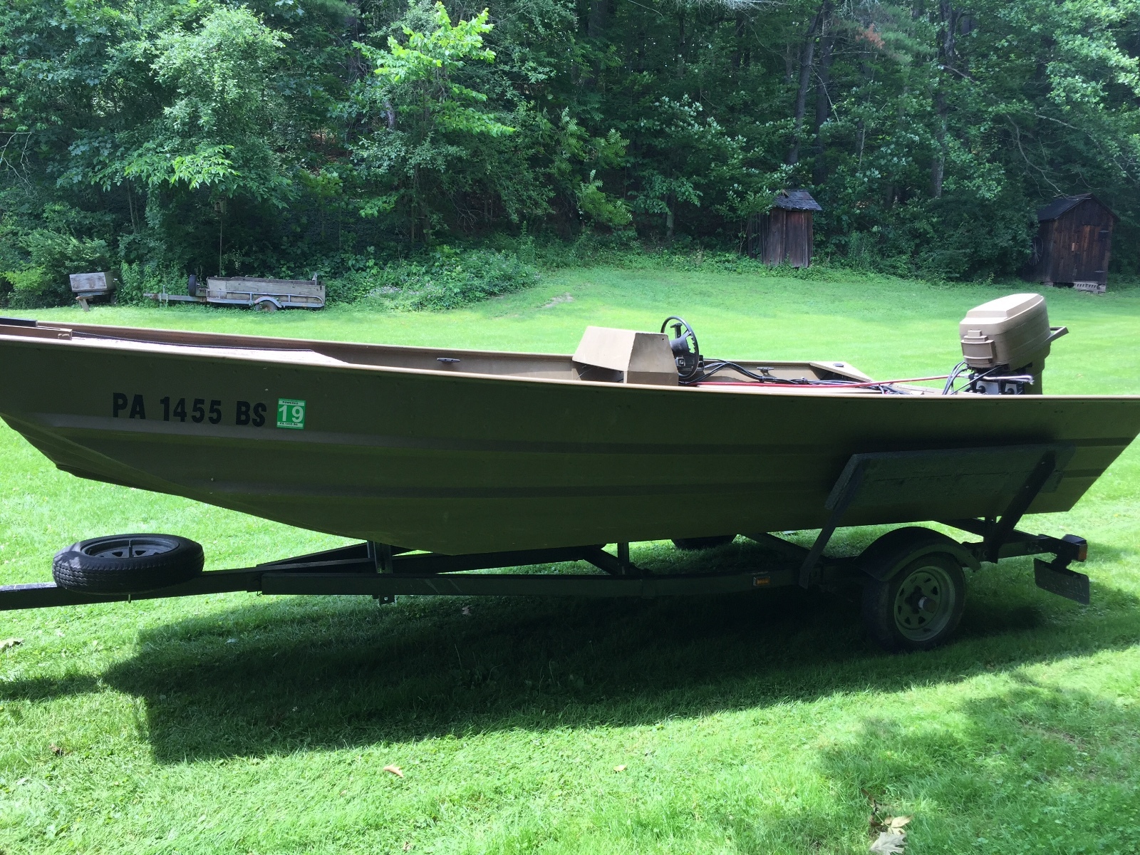 Voyager 1660 with Mercury 35 hp Duck Hunting and Fishing Jon Boat
