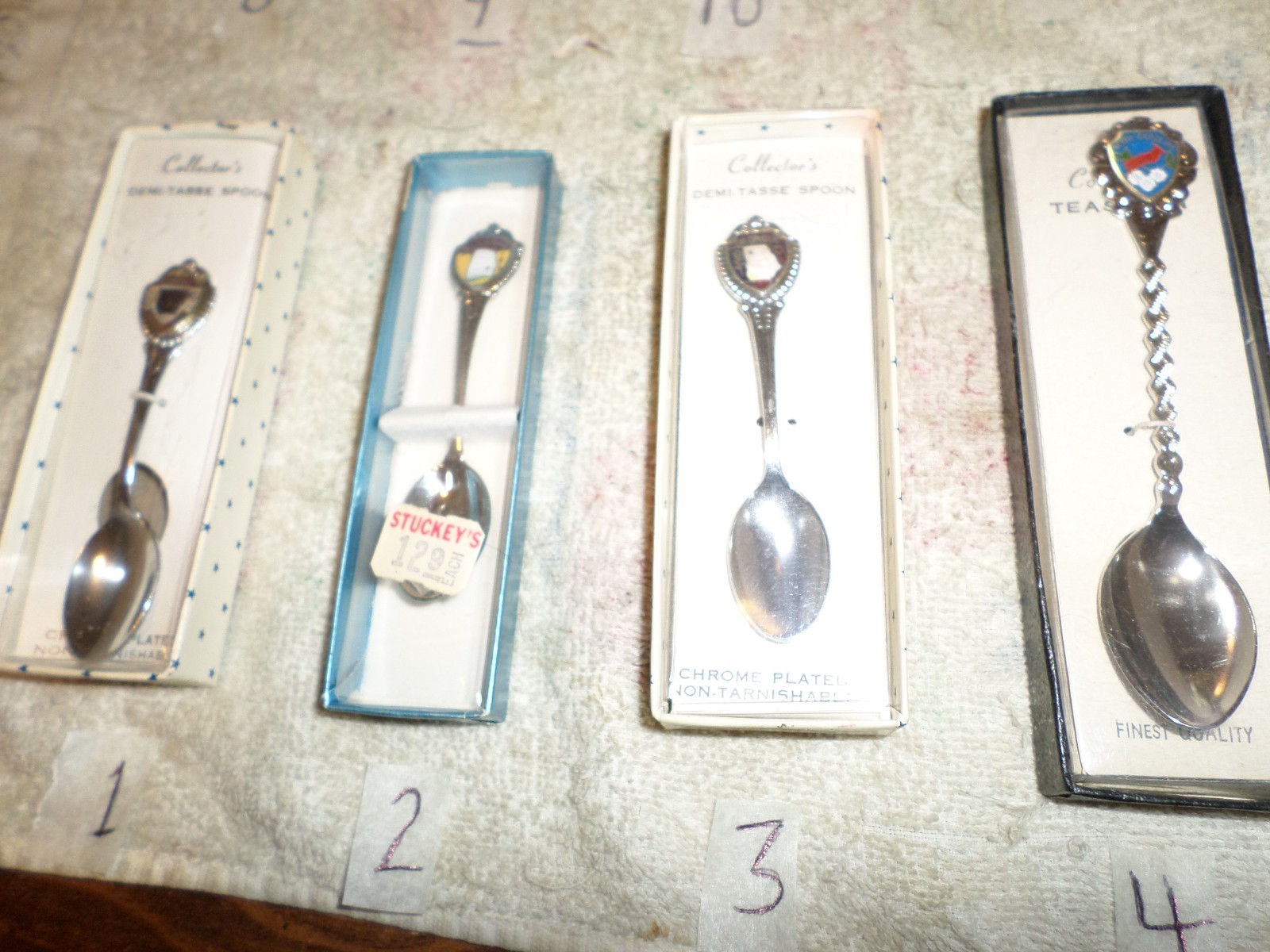 Mini Collectible commemorative spoons Lot of 14 Commemorating States  Events