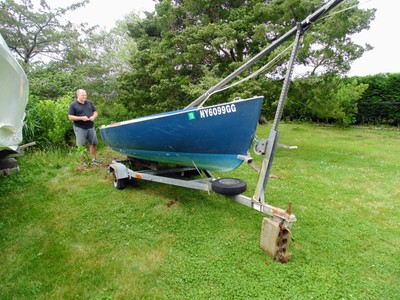 1967 15' CAPE COD MERCURY DAYSAILOR ON GALVANIZED TRAILER IN REMSENBURG NY(MADE)
