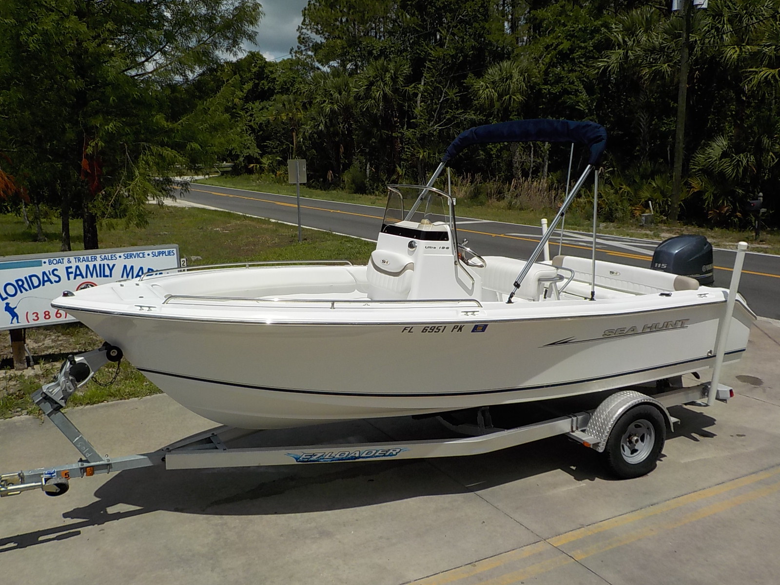 55 HOUR 2012 SEA HUNT ULTRA 196 CC BAY FISHING BOAT 115 HP YAMAHA 4-STROKE FOX