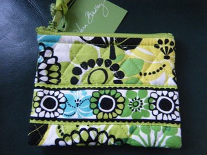 VERA-BRADLEY-Zippered-Coin-LIMES-UP-New-with-Tags-Made-in-USA