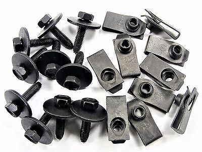 For Nissan Body Bolts & U-nut Clips- M6-1.0 x 25mm- 10mm Hex- 20 pcs (10ea) #147