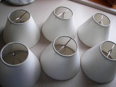 SMALL CREAM COLOR LAMP SHADES APPROX. 4 ...