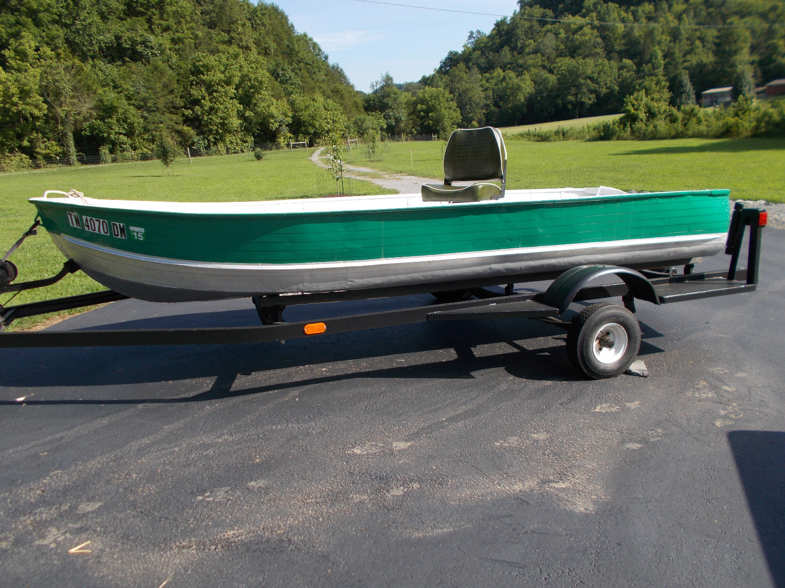 14ft Richline V Hull Boat with Oversized Trailer