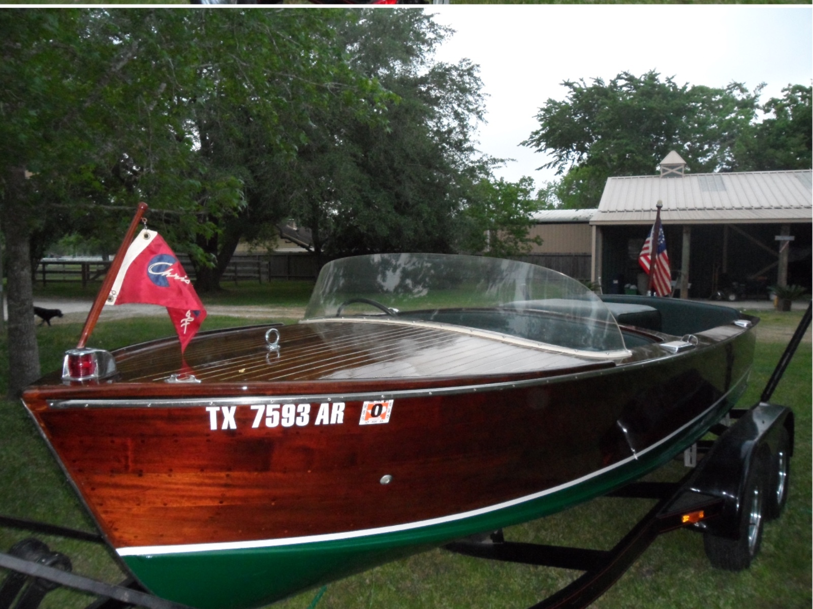 Classic 1956 Chris Craft Boatsman 17' With Custom Dual Axel Trailer