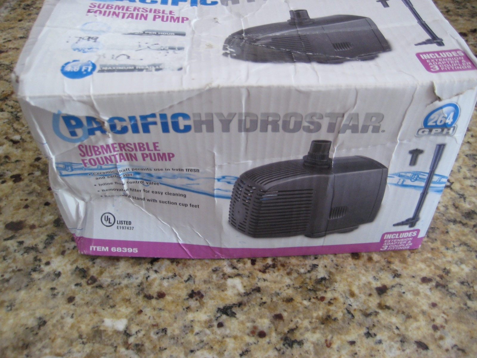 UPC 701904036651 product image for Pacific Hydrostar Mini Fountain Pump 158 Gph Submersible, Watertight Seals | upcitemdb.com