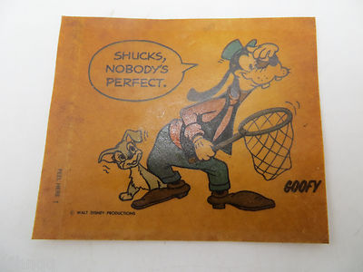 Lot of 3 Wonder Bread 1970s Disney Peel and Stick Stickers, Friar Tuck, Goofy