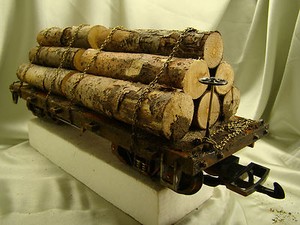 Scale Logging Car - custom handcrafted, weathered - realistic look 