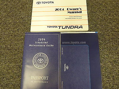 2004 Toyota Tundra Pickup Truck Owner Manual User Guide SR5 LTD Limited 4.7L