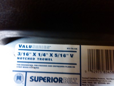 3/16 x 1/4 x 5/16 NOTCHED TROWEL ...
