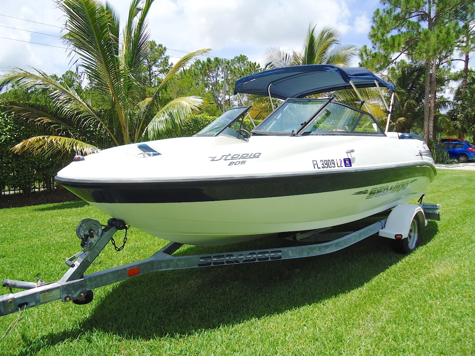 2002 Sea Doo Utopia 205 Jet Boat Mercury 240hp & Trailer Low Reserve