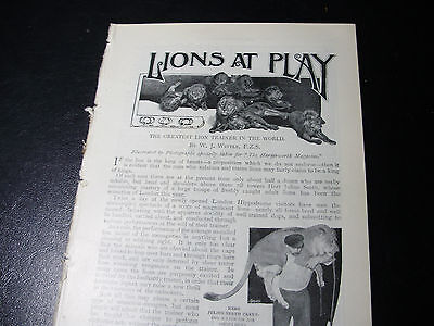 1900 The BEST LION TRAINER in The WORLD - CIRCUS ARTICLE & (Best Lion In The World)