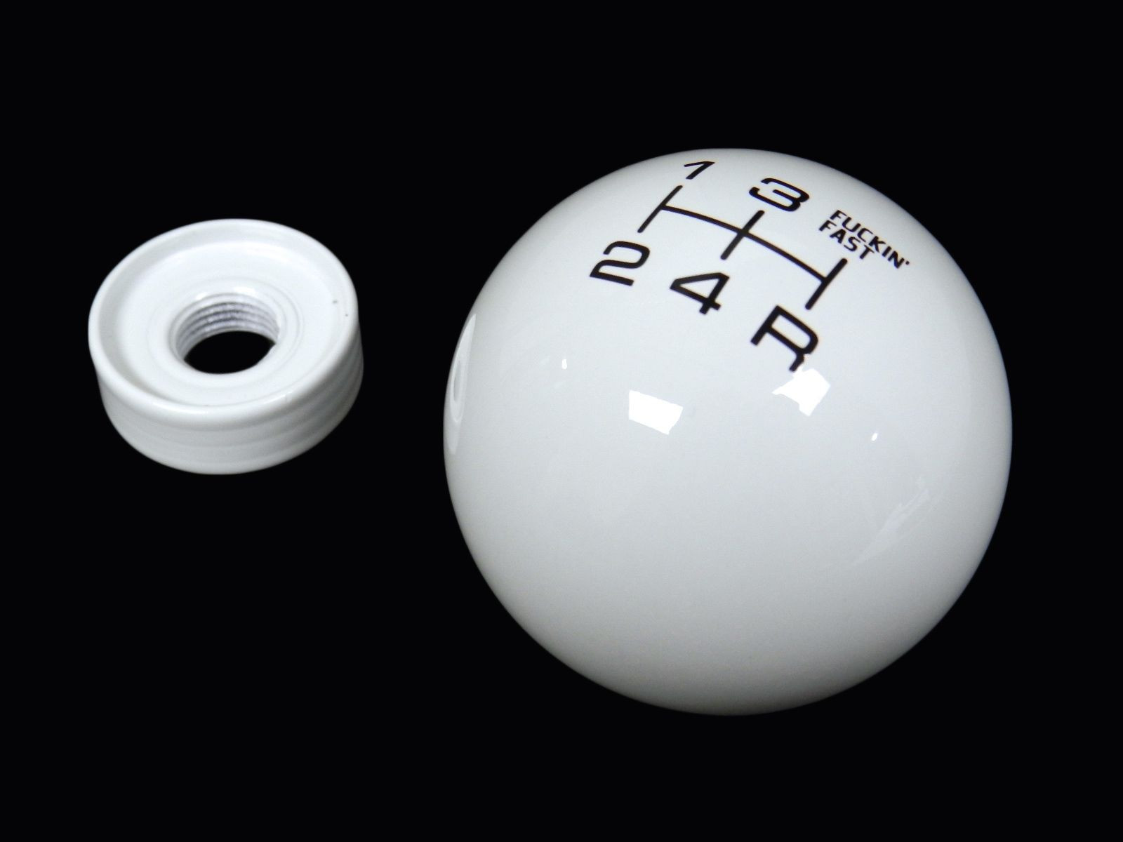 VMS FING FAST SHIFT KNOB WHITE 5 SPEED SUBARU IMPREZA & WRX SHIFTER