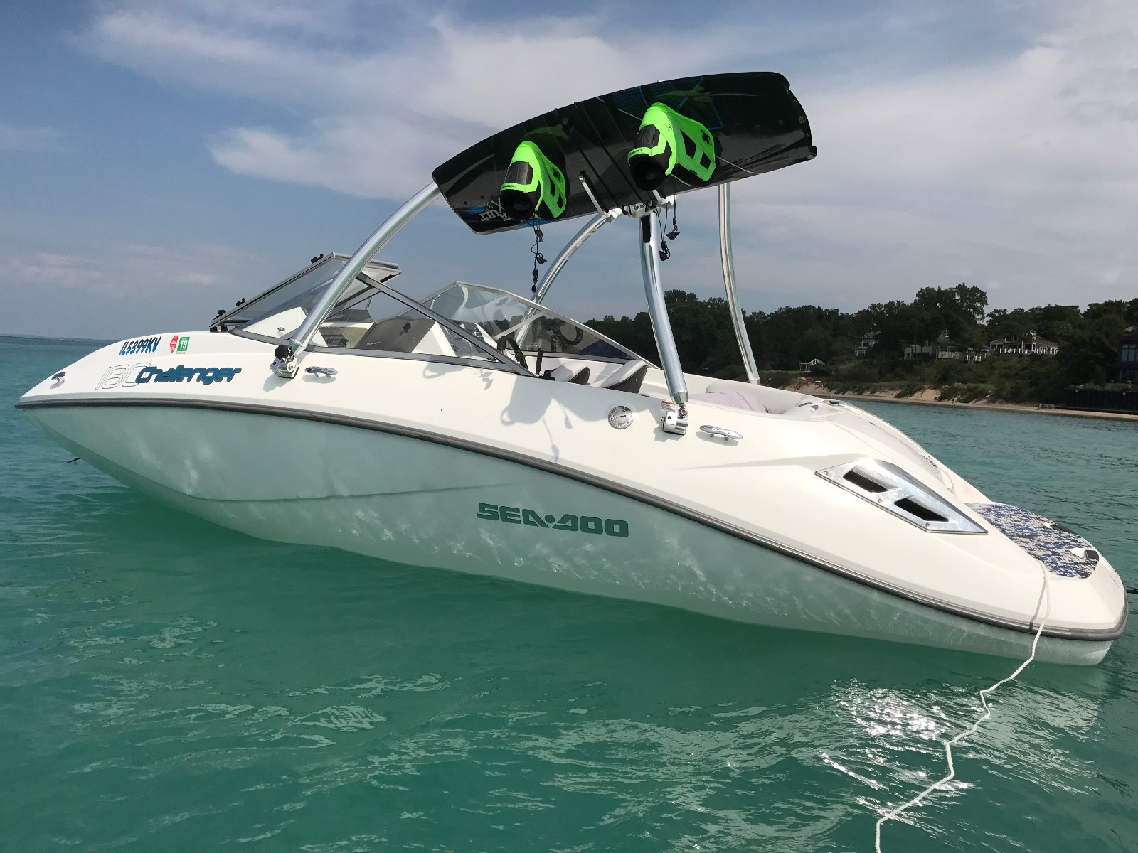 2007 Seadoo Challenger 180 18ft Jet Boat with wake tower