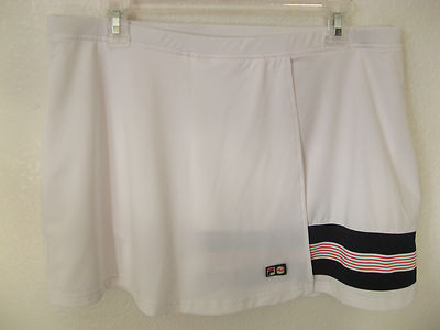 new womens fila heritage tennis skort xl white performance skirt $ 55 