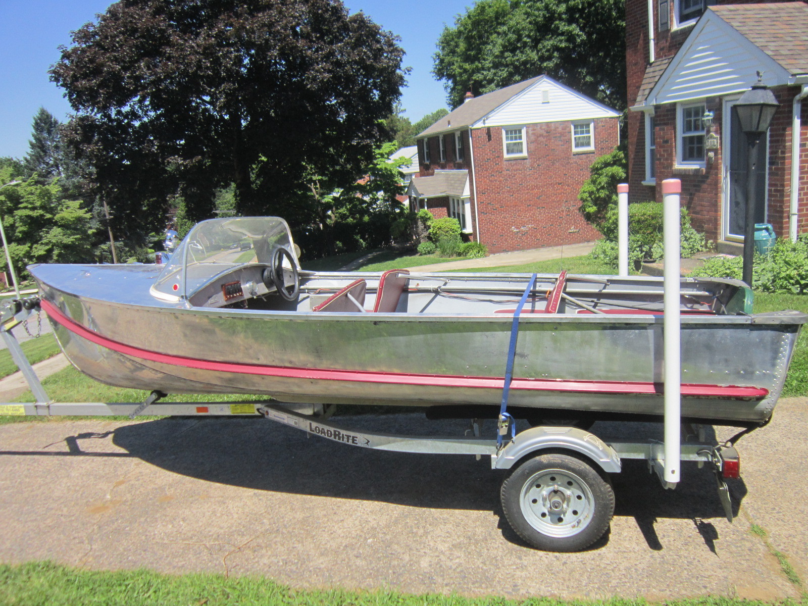 1955 Vintage Original Duratech 15' S15R Aluminum Runabout Outboard Boat