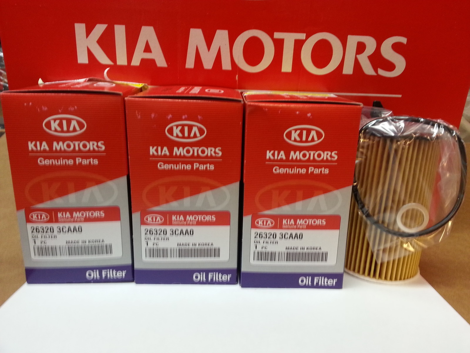 Genuine Kia Sorento 4-Pack of Oil Filters OEM 26320-3CAA0 Sedona Cadenza