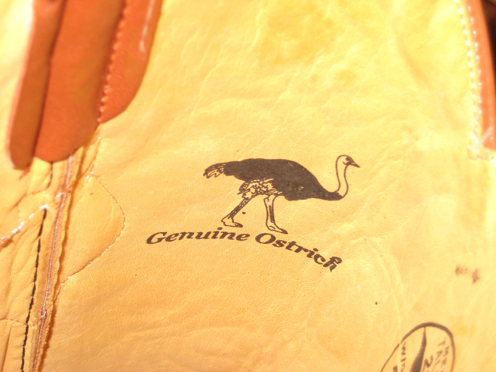 Pre-owned Los Altos Boots Los Altos Men Cognac Genuine Ostrich Leg Western Cowboy Boot J-toe (d) 990503 In Brown