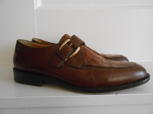 Johnston-Murphy-Domani-Genuine-Crocodile-and-Leather-Brown-DRESS-SHOES ...