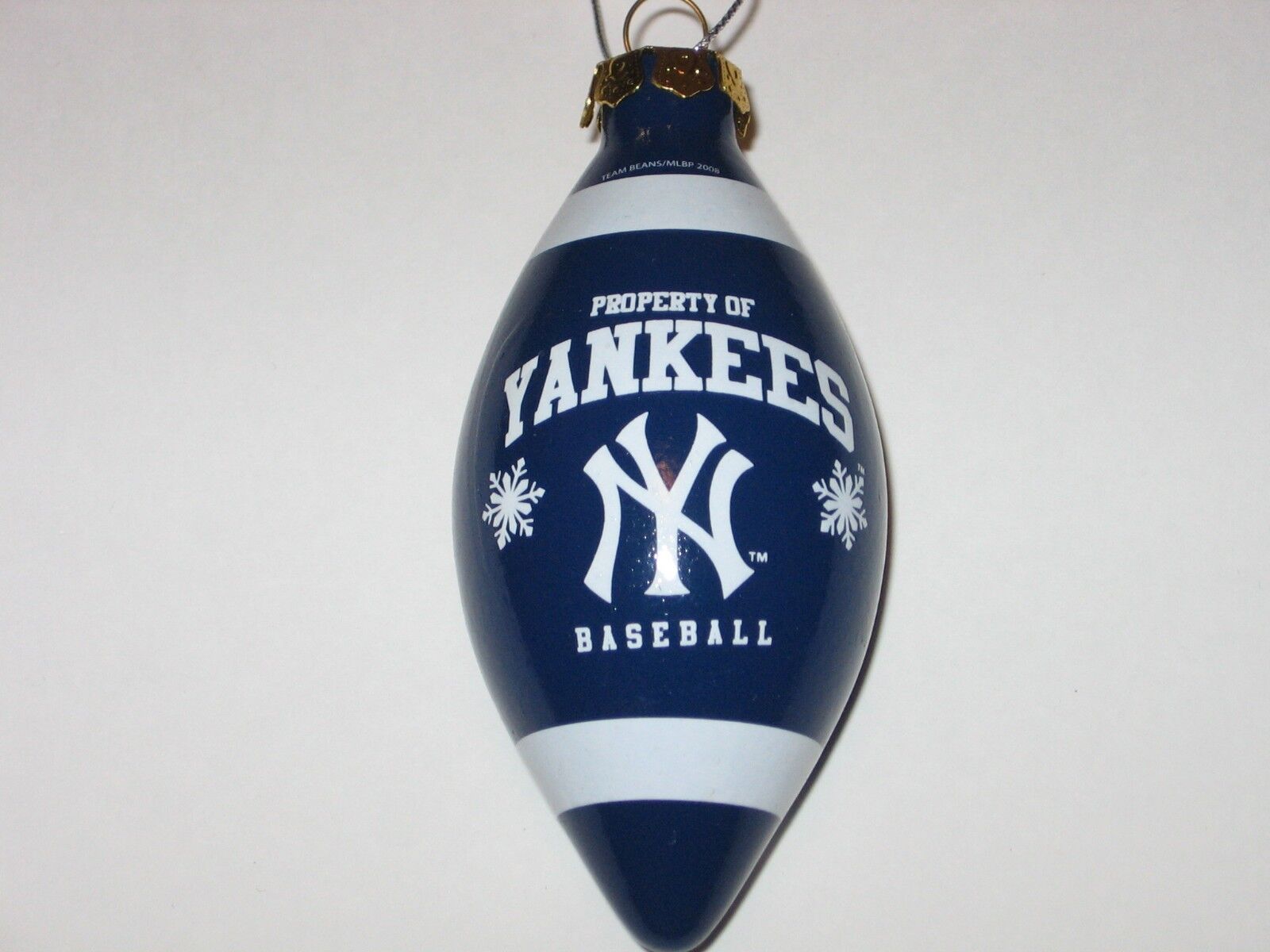 New York Yankees 4.5" Team Colors Tear Drop Shaped Christmas Ornament FREE S&H!!