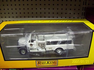 MTH Railking O Gauge Trains White Die Cast Fire Truck 30 50041 | eBay