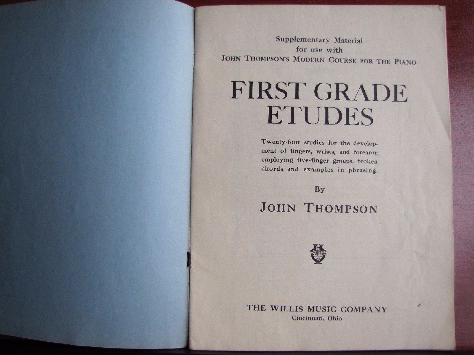 John Thompson First Grade Etudes - 1939 supplementary material for Piano
