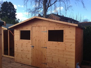 12X8 THE DELUXE APEX SHED/ TONGUE AND GROOVE WOODEN SHED | eBay