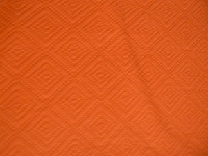 TISSUS TOILE VINTAGE ORANGE DAMASSE CONFECTION HABILLEMENT AMEUBLEMENT