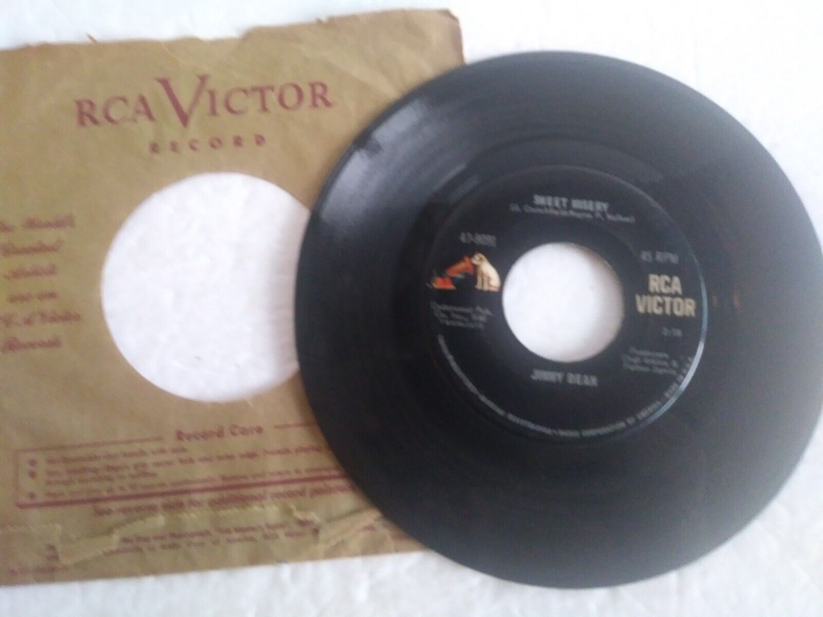 JIMMY DEAN--45 RPM RCA VICTOR RECORDS IN RCA SLEEVE--
