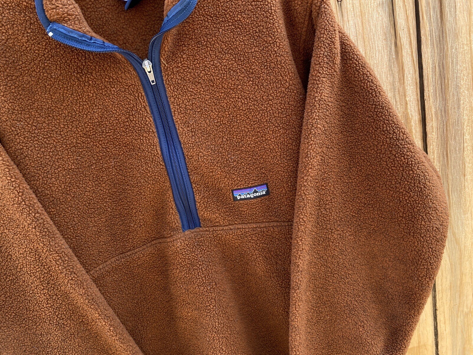 2000s PATAGONIA brown SYNCHILLA MARSUPIAL PULLOVER 1/2 ZIP FLEECE ...