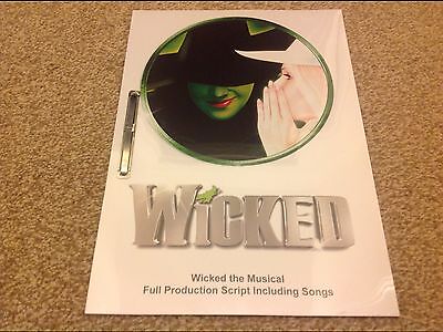Wicked the Musical Production Script inc songs. Double Sided.SPECIAL OFFER