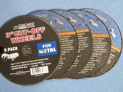 CUT-OFF WHEEL Pack of 5 ea-3