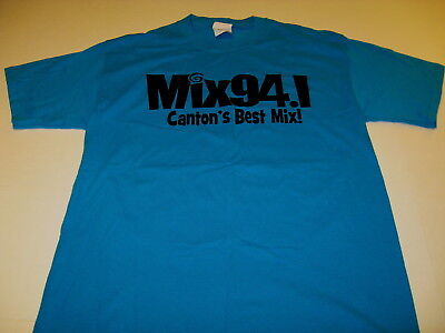 MIX 94.1 Canton Ohio Best Mix WHBC FM Radio Station Turquoise T-Shirt New (Best Blues Radio Station)