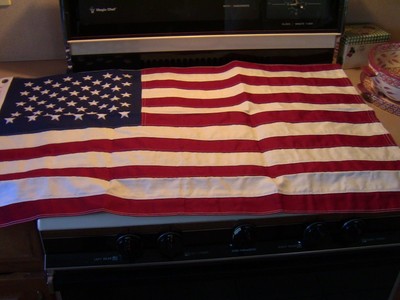 USA EMBROIDERED 2'x3' Cotton American Flag MADE ...