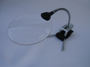 magnifier magnifying hands glass clamp flexible bench desk neck stand led stitch cross