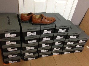 Johnston Murphy Golson Fisherman Tan Mens Sandals Brand New with Box ...