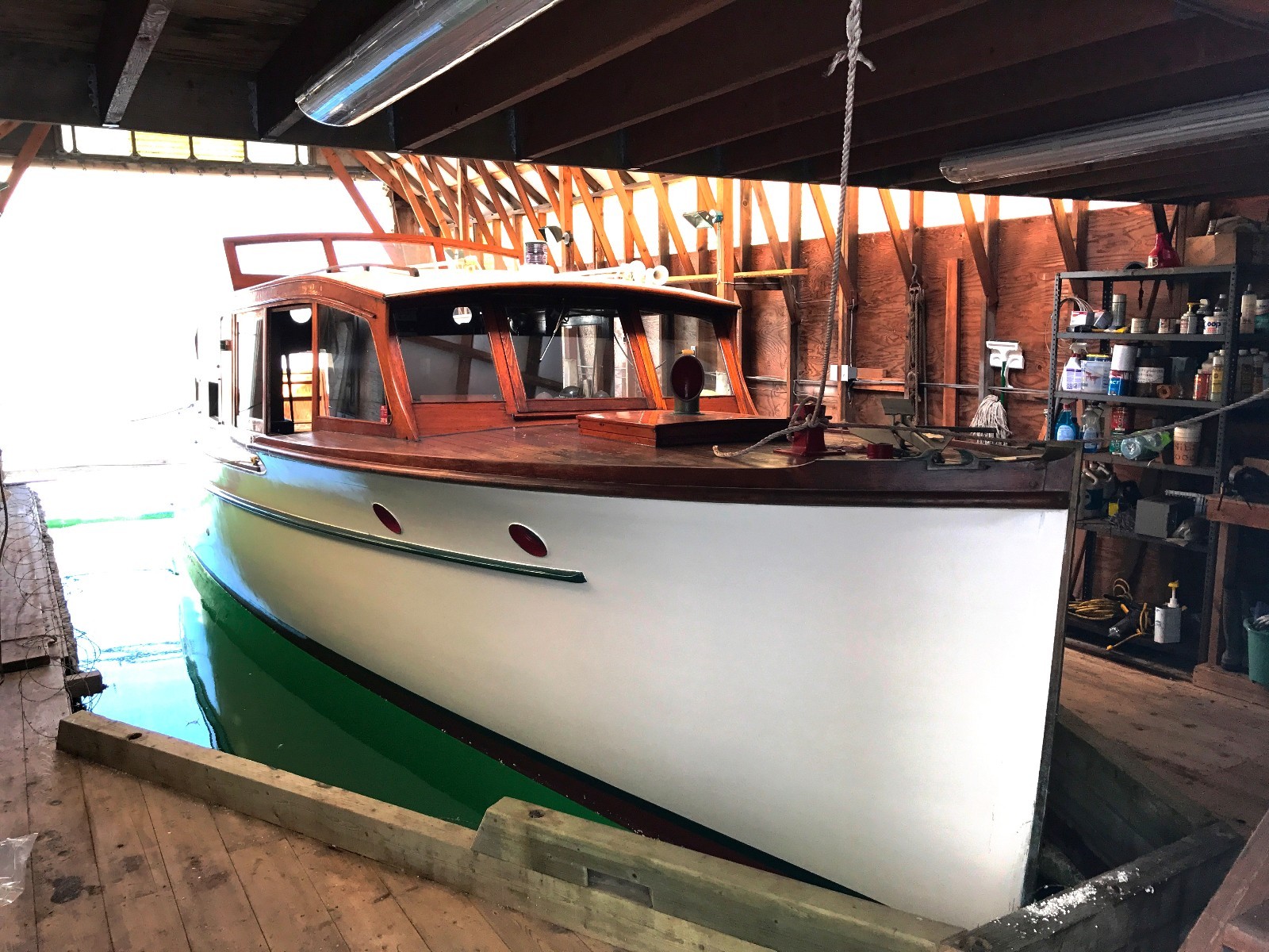 Classic Yacht 1935 Fellows and Stewart Bridge Deck Cruiser wooden boat teak wood