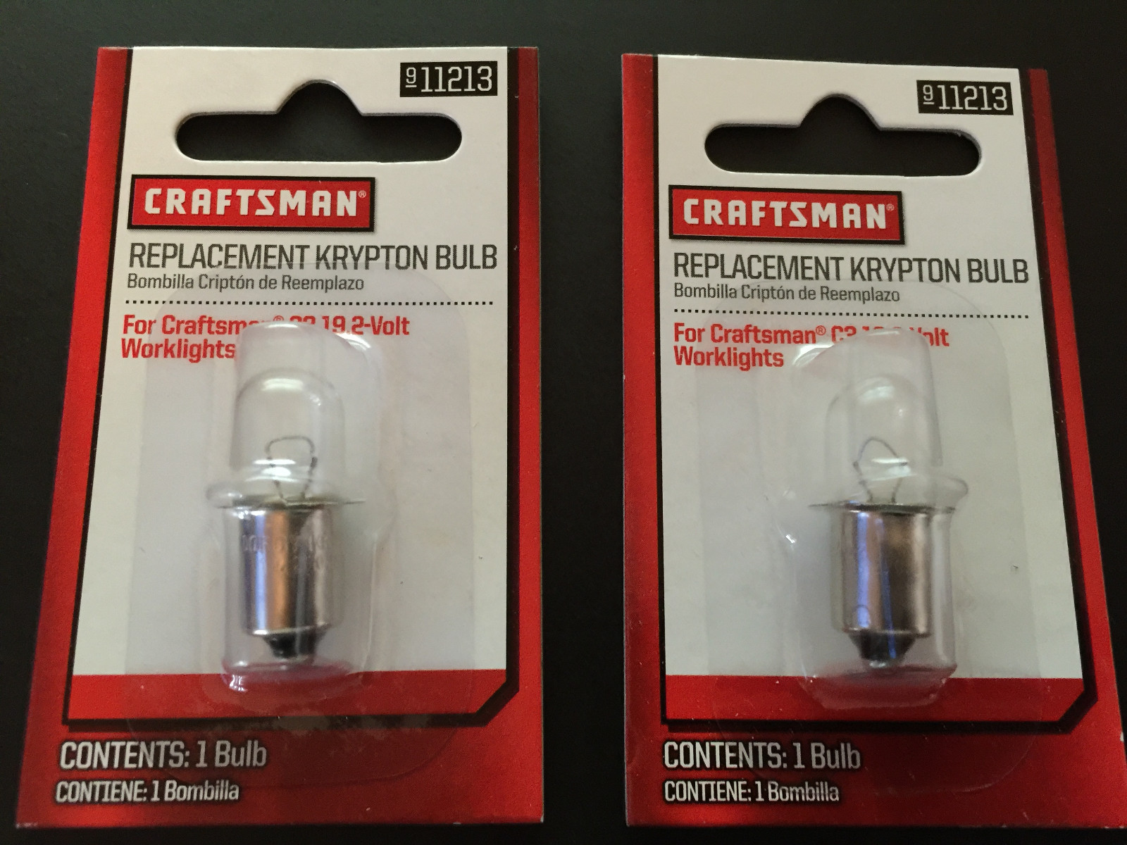 NOT FAKE (2) PK KRYPTON 911213 19.2 V LIGHT BULB XPR19 CRAFTSMAN