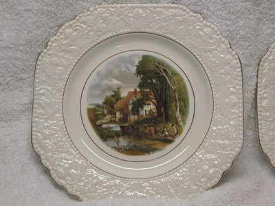 Two Lord Nelson Antique 'Valley Farm' Ware Plates 48111