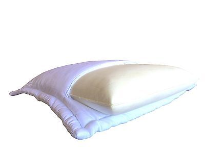 2 SOLID Queen Comfort Memory Foam Bed White Pillows + Alternate Down Covers (Best Down Alternative Pillows)